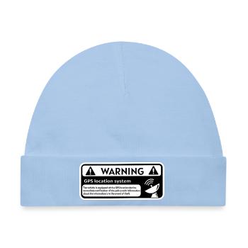 GPS-Alarm-Aufkleber - Baby Premium Organic Mütze - Hellblau - Vorne