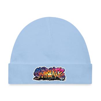 Görlitz  Skyline Graffiti-Sehenswürdigkeiten - Baby Premium Organic Mütze - Hellblau - Vorne