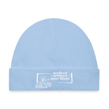 Verdient gefälligst meine Rente! - Baby Premium Organic Mütze - Hellblau - Vorne