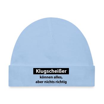 Klugscheißer Spruch: Alles, aber nichts richtig - Baby Premium Organic Mütze - Hellblau - Vorne