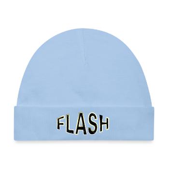 FLASH Label mit Blitzen - Baby Premium Organic Mütze - Hellblau - Vorne