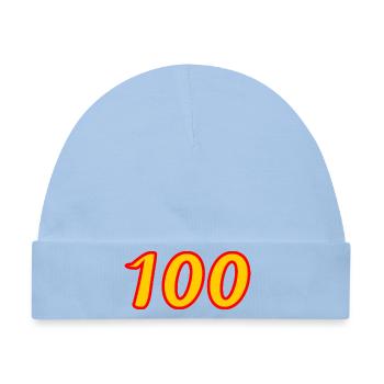 100. 100 JAHRE. 100-JÄHRIGES JUBILÄUM. GEBURTSTAG 100 - Baby Premium Organic Mütze - Hellblau - Vorne