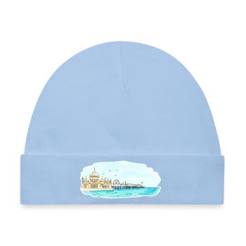 Brighton Royal Pavilion Pier Seaside Art - Baby Premium Organic Mütze - Hellblau - Vorne