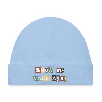 SYMA Letter Collage - Baby Premium Organic Mütze - Hellblau - Vorne