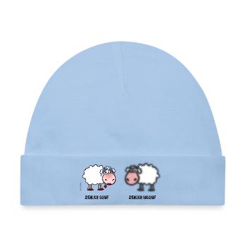 Schaf und Unschaf | Wortspiel - Baby Premium Organic Mütze - Hellblau - Vorne