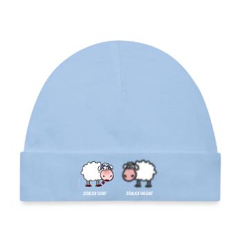 Schaf / Unschaf | Wortspiel - Baby Premium Organic Mütze - Hellblau - Vorne