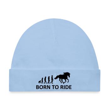 Born To Ride Horse - Baby Premium Organic Mütze - Hellblau - Vorne