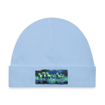 Wilde Pferde - Baby Premium Organic Mütze - Hellblau - Vorne
