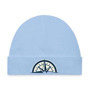 Bergretter Kompass Wappen - Baby Premium Organic Mütze - Hellblau - Vorne