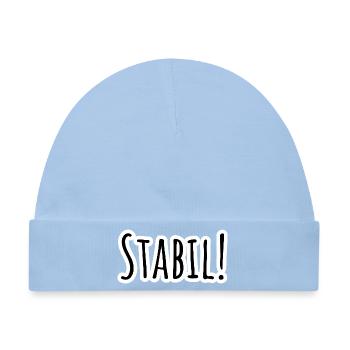 Stabiles Design! Stabil bleiben! - Baby Premium Organic Mütze - Hellblau - Vorne