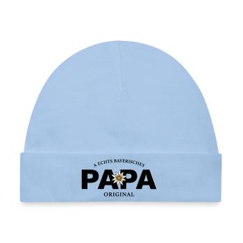 Bayerisches Original - Papa - Baby Premium Organic Mütze - Hellblau - Vorne