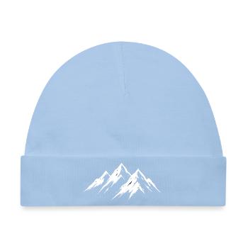 Berge Alpen Wandern Bergsteiger Outdoor Motiv - Baby Premium Organic Mütze - Hellblau - Vorne