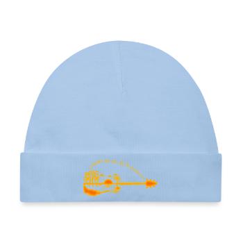 Tropischer Sonnenuntergang am Pier - Baby Premium Organic Mütze - Hellblau - Vorne