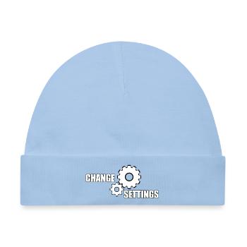 CHANGE SETTINGS - Baby Premium Organic Mütze - Hellblau - Vorne