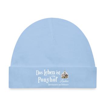 Lindau, Bodensee, Leben ist ein Ponyhof, Zeichnung - Baby Premium Organic Mütze - Hellblau - Vorne