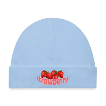 STRAWBERRY - Baby Premium Organic Mütze - Hellblau - Vorne
