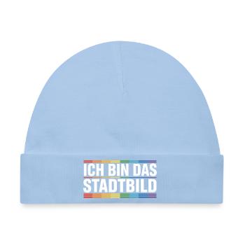 Problem im Stadtbild Lustige Politik Bundeskanzler - Baby Premium Organic Mütze - Hellblau - Vorne
