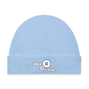 CHANGE SETTINGS - Baby Premium Organic Mütze - Hellblau - Vorne