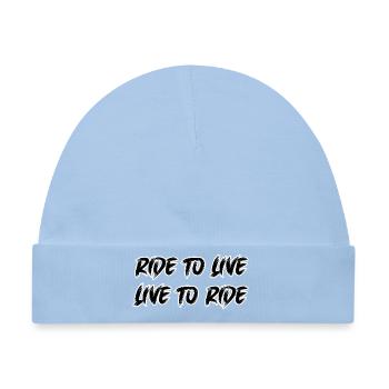 ride to live  - Baby Premium Organic Mütze - Hellblau - Vorne