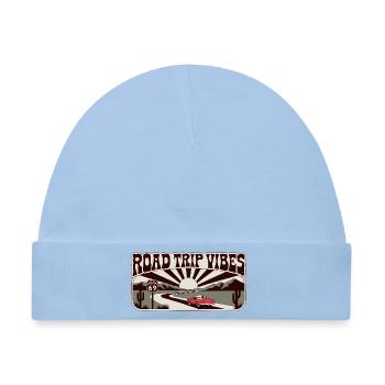 Retro Road Trip Vibes - Baby Premium Organic Mütze - Hellblau - Vorne