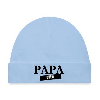 Papa Crew - Vater Vatertag Familie Partnerlook - Baby Premium Organic Mütze - Hellblau - Vorne