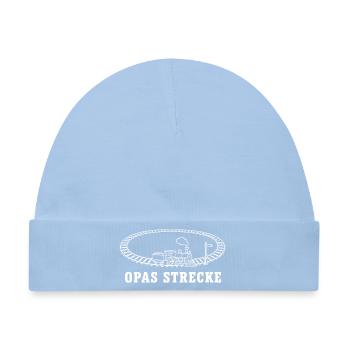 Opas Strecke Modelleisenbahn Dampflok T-Shirt - Baby Premium Organic Mütze - Hellblau - Vorne