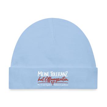Meine Toleranz hat Öffnungszeiten - Baby Premium Organic Mütze - Hellblau - Vorne