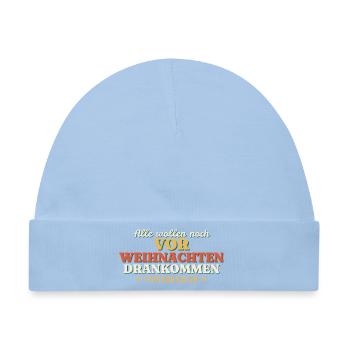 Alle wollen vor Weihnachten drankommen - Friseur - Baby Premium Organic Mütze - Hellblau - Vorne