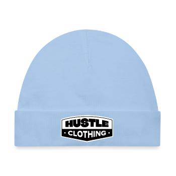 Hustle Clothing Bold Logo Streetwear - Baby Premium Organic Mütze - Hellblau - Vorne