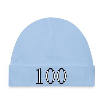 100. 100 JAHRE. 100-JÄHRIGES JUBILÄUM. GEBURTSTAG 100 - Baby Premium Organic Mütze - Hellblau - Vorne