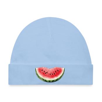 Wassermelone aquarell  - Baby Premium Organic Mütze - Hellblau - Vorne