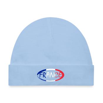 Französische Flagge, Frankreich  - Baby Premium Organic Mütze - Hellblau - Vorne
