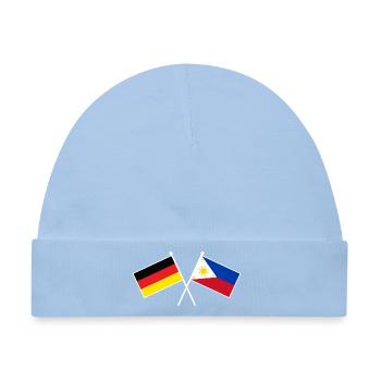 Germany x Philippines Crossed Friendship Flags - Baby Premium Organic Mütze - Hellblau - Vorne