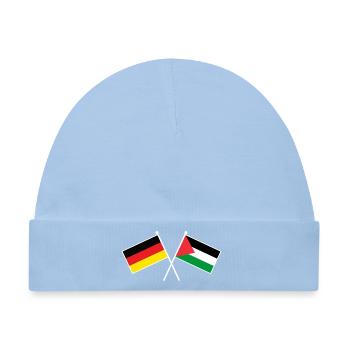 Germany x Palestine Freundschaftsflagge - Baby Premium Organic Mütze - Hellblau - Vorne