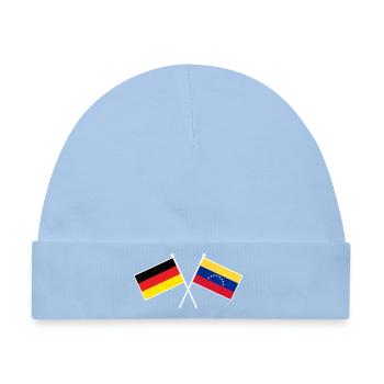Germany and Venezuela Friendship Flags - Baby Premium Organic Mütze - Hellblau - Vorne