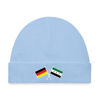Germany x Syria Friendship Flags - Baby Premium Organic Mütze - Hellblau - Vorne