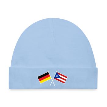 Germany x Puerto Rico Friendship Flags - Baby Premium Organic Mütze - Hellblau - Vorne
