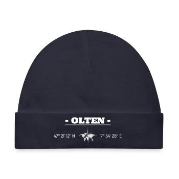 Koordinaten Olten - Baby Premium Organic Mütze - Navy - Vorne