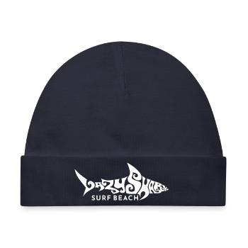 Hai Lazy Shark surf beach sixties Strand maritim - Baby Premium Organic Mütze - Navy - Vorne