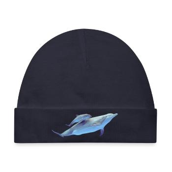 Delfin - Baby Premium Organic Mütze - Navy - Vorne