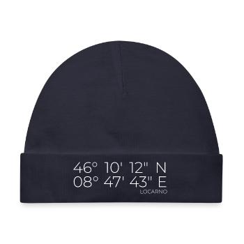 Koordinaten Locarno Tessin Ticino - Baby Premium Organic Mütze - Navy - Vorne