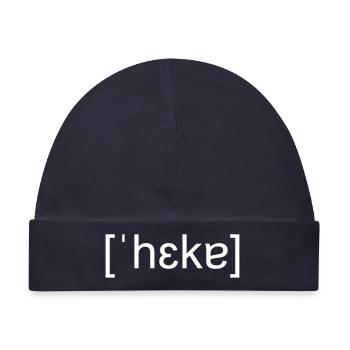 Hacker, phonetische Schreibweise, weiß - Baby Premium Organic Mütze - Navy - Vorne