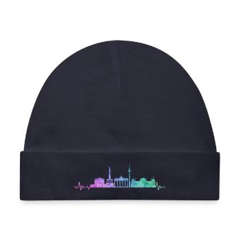 Berlin Skyline - Baby Premium Organic Mütze - Navy - Vorne