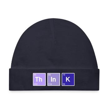 Think (blau) - Baby Premium Organic Mütze - Navy - Vorne