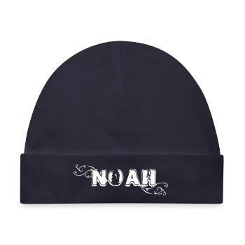 NOAH Schriftzug verziert Vectorgraphic - Baby Premium Organic Mütze - Navy - Vorne
