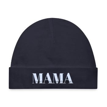 MAMA Design Karomuster - Baby Premium Organic Mütze - Navy - Vorne