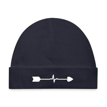 Pfeil für Verliebte - Baby Premium Organic Mütze - Navy - Vorne