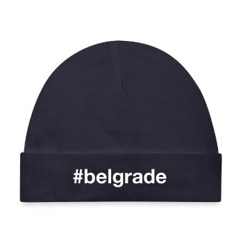 Belgrade Serbia Belgrad Serbien Hashtag - Baby Premium Organic Mütze - Navy - Vorne