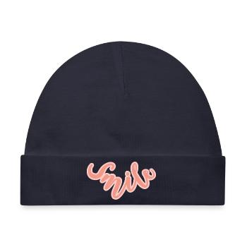 smile - Baby Premium Organic Mütze - Navy - Vorne