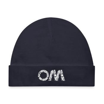 Om - Baby Premium Organic Mütze - Navy - Vorne